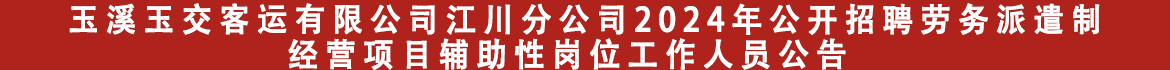 红塔区道路运输管理局2023年城镇公益性岗位招聘公告